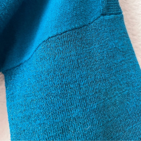 LILLY Pullitzer Cobo Sweater Size M Inky Tidal teal color - Picture 6 of 11